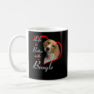 Das Leben ist besser mit dem Beagle Kaffeetasse
