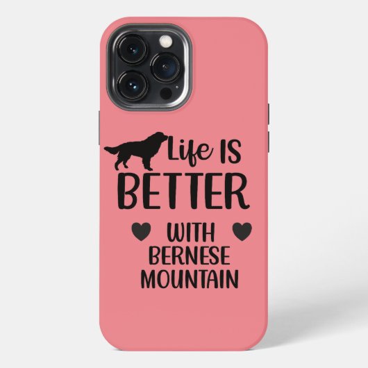 Das Leben ist besser mit dem Berner Hund, Bernese iPhone Hülle (Rückseite)
