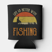 Das Leben ist besser mit dem Fischen Dosenkühler (Rückseite)