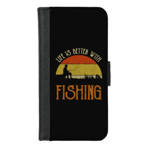 Das Leben ist besser mit dem Fischen iPhone 8/7 Geldbeutel-Hülle
