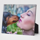 Das Leben ist besser mit dem Hundnamen des benutze Fotoplatte (Seite)