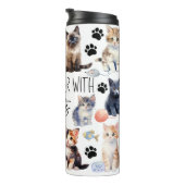 Das Leben ist besser mit dem katzenwärmeren Tumble Thermosbecher (Nach rechts gedreht)