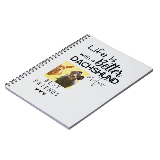 Das Leben ist besser mit den Dackeln Das beste Fot Notizblock (Linke Seite)