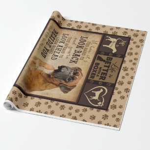Das Leben ist besser mit der Boxer Fleece Blanket, Geschenkpapier