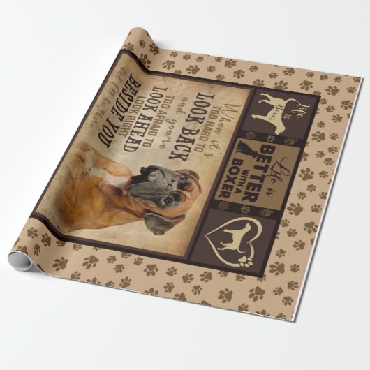 Das Leben ist besser mit der Boxer Fleece Blanket, Geschenkpapier (Ungerollt)