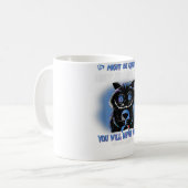 Das Leben ist besser mit der Katze Funny Kitten Ca Kaffeetasse (Vorderseite Links)