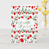 Das Leben ist besser mit dir in der Grußkarte Karte (Gelbe Blume)