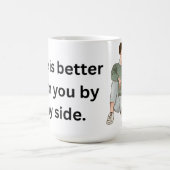 'Das Leben ist besser mit dir' Romantischer Paarbe Kaffeetasse (Mittel)