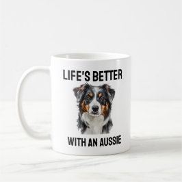 Das Leben ist besser mit einem Aussie niedlicher K Kaffeetasse