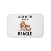 Das Leben ist besser mit einem Beagle Badematte (Vorderseite)