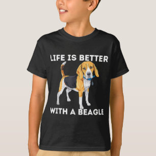 Das Leben ist besser mit einem Beagle - Beagle Hun T-Shirt