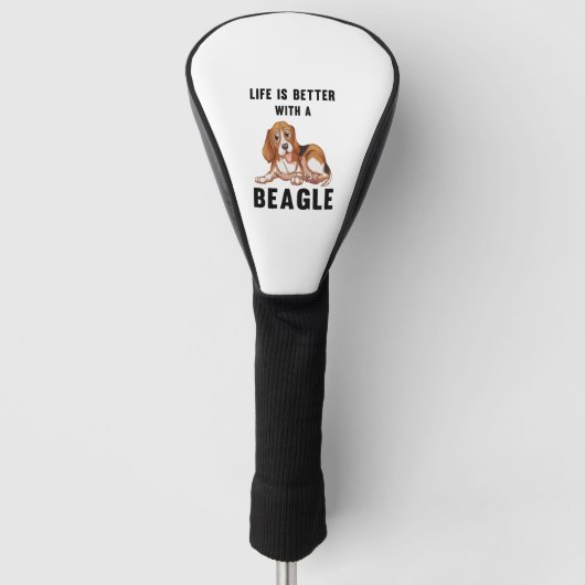 Das Leben ist besser mit einem Beagle Golf Headcover (Vorderseite)