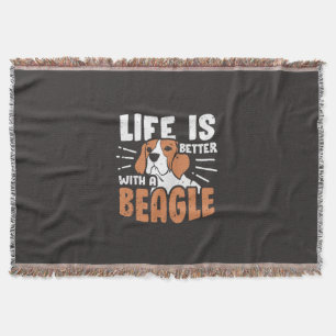 Das Leben ist besser mit einem Beagle Hund Decke