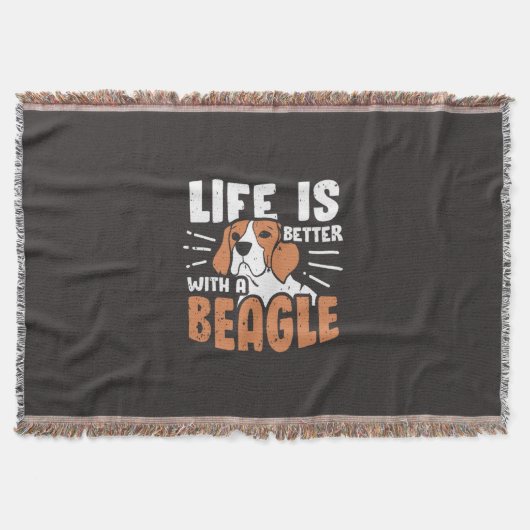 Das Leben ist besser mit einem Beagle Hund Decke (Vorderseite)