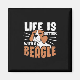 Das Leben ist besser mit einem Beagle Hund Magnet