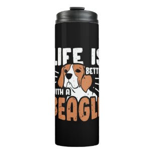 Das Leben ist besser mit einem Beagle Hund Thermosbecher