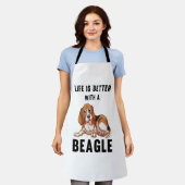Das Leben ist besser mit einem Beagle Schürze (Getragen)