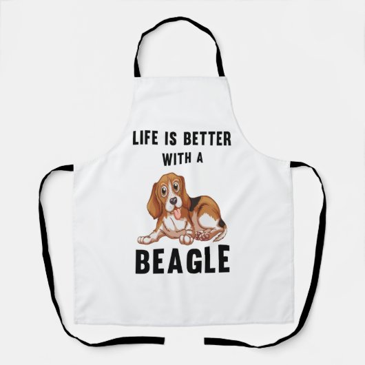 Das Leben ist besser mit einem Beagle Schürze (Vorderseite)