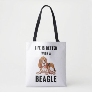 Das Leben ist besser mit einem Beagle Tasche
