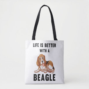 Das Leben ist besser mit einem Beagle Tasche