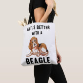 Das Leben ist besser mit einem Beagle Tasche (Von Nahem)