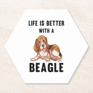 Das Leben ist besser mit einem Beagle Untersetzer