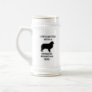 das Leben ist besser mit einem Berner Sennenhund Bierglas