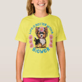 Das Leben ist besser mit einem Biewer Terrrier T-Shirt (Vorderseite)