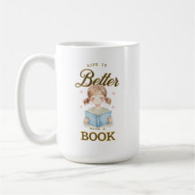 Das Leben ist besser mit einem Buch-Kaffeebecher/T