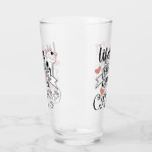 Das Leben ist besser mit einem Cat-Anführungsmotto Glas (Links)