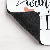 Das Leben ist besser mit einem Cat-Anführungsmotto Mousepad (Ecke)