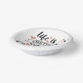 Das Leben ist besser mit einem Cat-Anführungsmotto Pappteller (Gewinkelt)