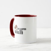 Das Leben ist besser mit einem Cavalier-Mug Tasse (Vorderseite Links)