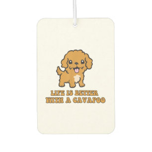 Das Leben ist besser mit einem Cavapoo - Funny Dog Autolufterfrischer
