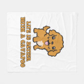 Das Leben ist besser mit einem Cavapoo - Funny Dog Fleecedecke (Vorderseite (Horizontal))