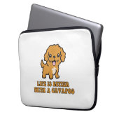 Das Leben ist besser mit einem Cavapoo - Funny Dog Laptopschutzhülle (Vorderseite Links)
