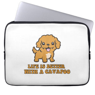 Das Leben ist besser mit einem Cavapoo - Funny Dog Laptopschutzhülle