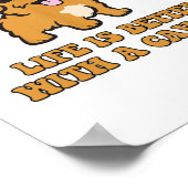 Das Leben ist besser mit einem Cavapoo - Funny Dog Poster (Ecke)