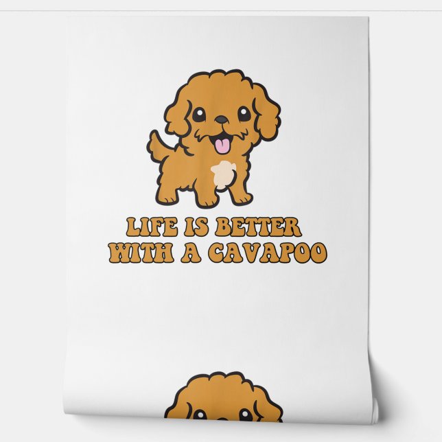 Das Leben ist besser mit einem Cavapoo - Funny Dog Tapete (Abrollen)