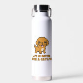 Das Leben ist besser mit einem Cavapoo - Funny Dog Trinkflasche (Vorne)