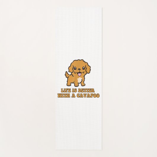 Das Leben ist besser mit einem Cavapoo - Funny Dog Yogamatte (Vorderseite)