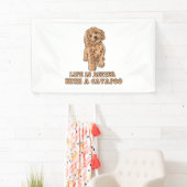 Das Leben ist besser mit einem Cavapoo - Funny Hun Banner (Insitu)