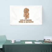 Das Leben ist besser mit einem Cavapoo - Funny Hun Banner (Messeveranstaltung)