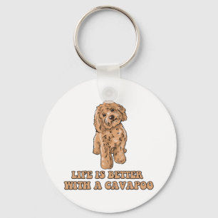 Das Leben ist besser mit einem Cavapoo - Funny Hun Schlüsselanhänger