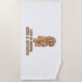 Das Leben ist besser mit einem Cavapoo - Funny Hun Strandtuch (Vorderseite)
