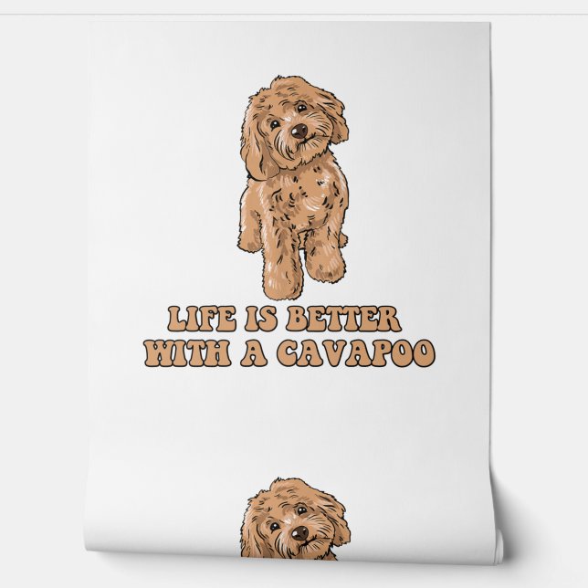 Das Leben ist besser mit einem Cavapoo - Funny Hun Tapete (Abrollen)