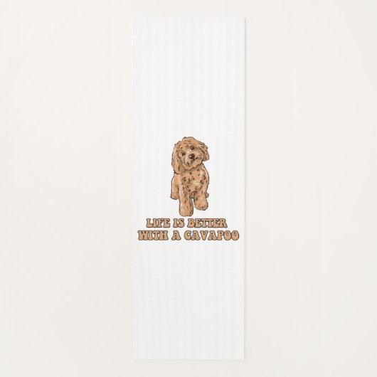 Das Leben ist besser mit einem Cavapoo - Funny Hun Yogamatte (Vorderseite)