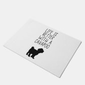 Das Leben ist besser mit einem Cavapoo Fußmatte (Schrägansicht)