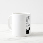 Das Leben ist besser mit einem Cavapoo Kaffeetasse (Vorderseite Links)