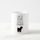 Das Leben ist besser mit einem Cavapoo Kaffeetasse (Mittel)